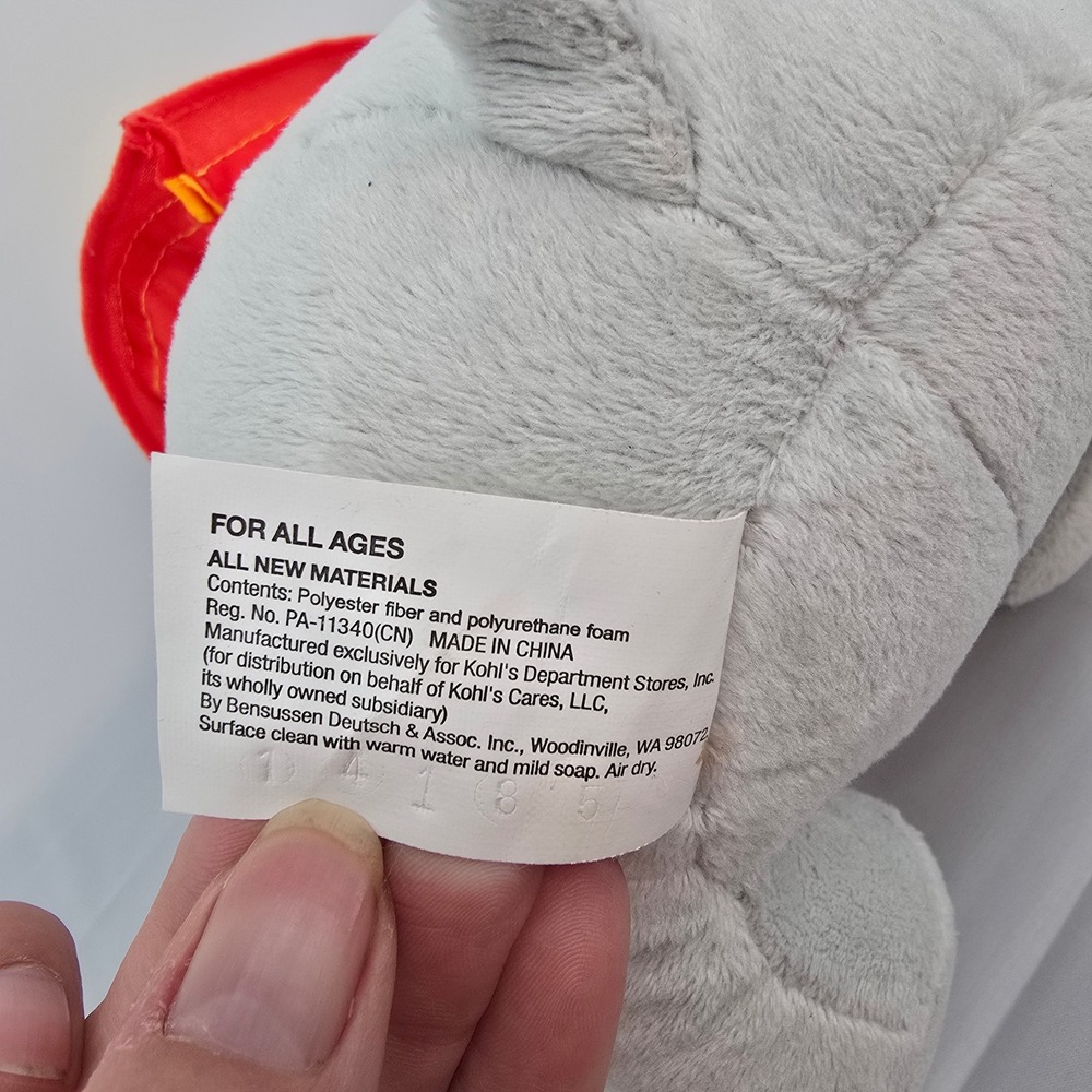 Disney Dumbo Plush Kohl's Cares Stuffed Animal Grey Pink Elephant 1204036-00 - Picture 8 of 9